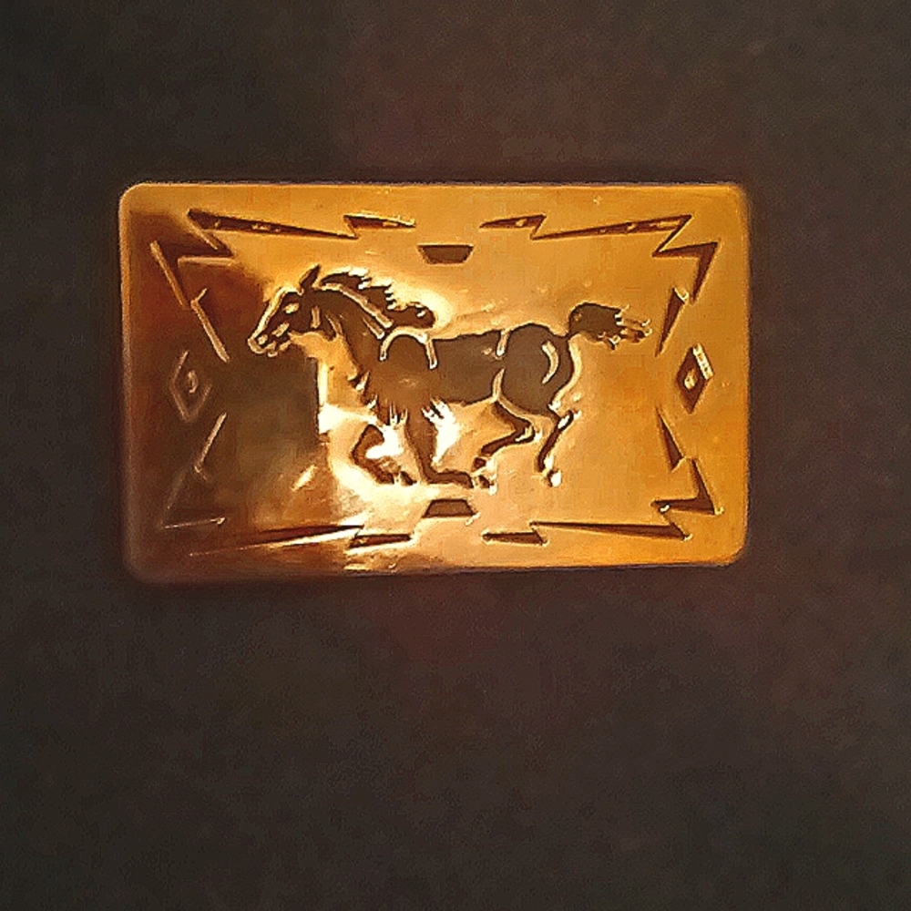 Gold belt buckle